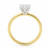 2 Carat Cushion Lab Grown IGI G/VS1 Diamond Solitaire Ring in 14K Yellow Gold