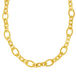 Large Flat Oval Link Necklace in 14K Yellow Gold (7.90 mm)