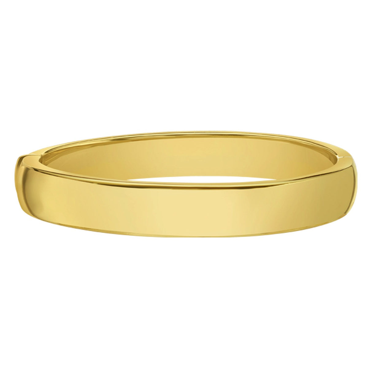 14K Yellow Gold Classic Polished Bangle (10.00 mm), view 2