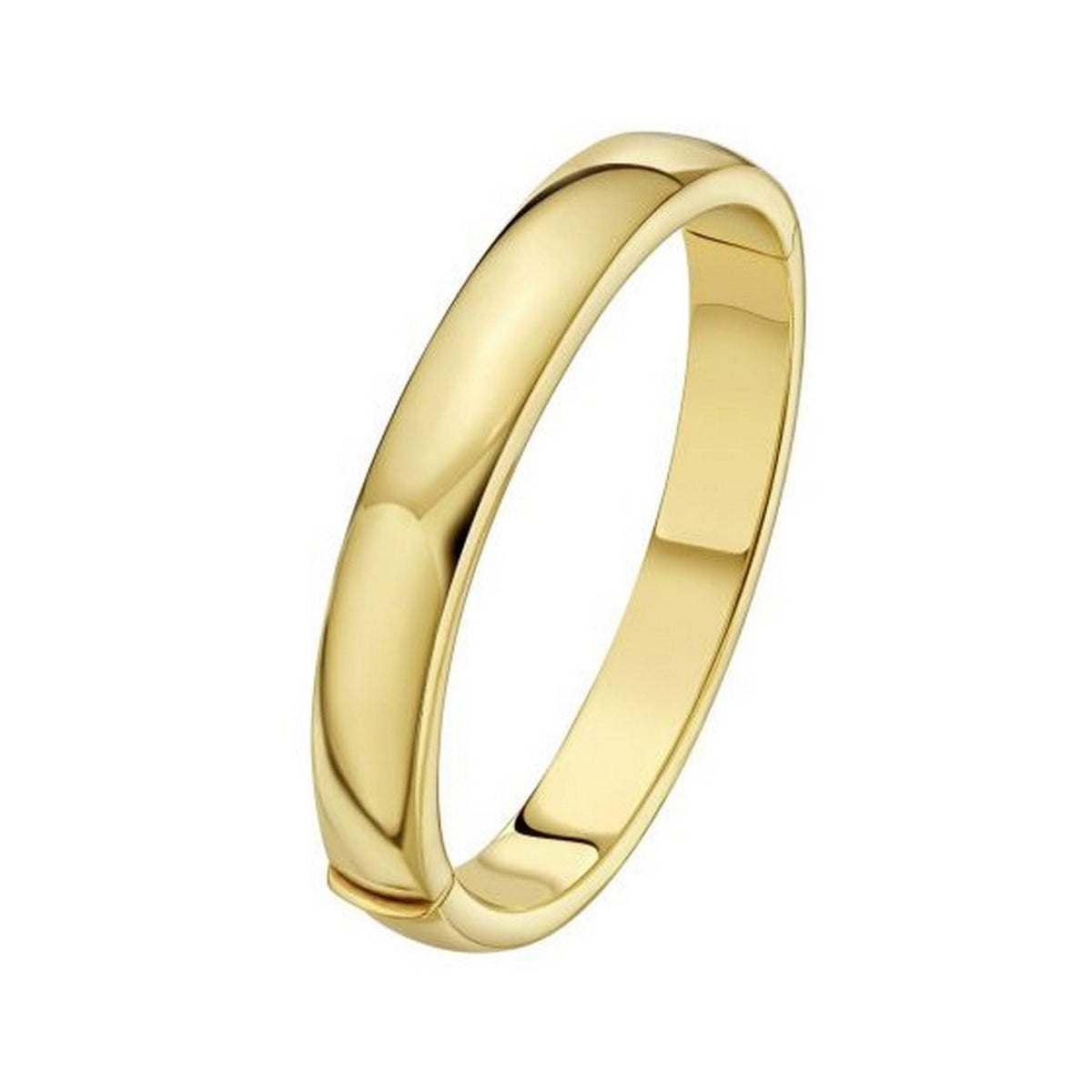 14K Yellow Gold Classic Polished Bangle (10.00 mm), view 3