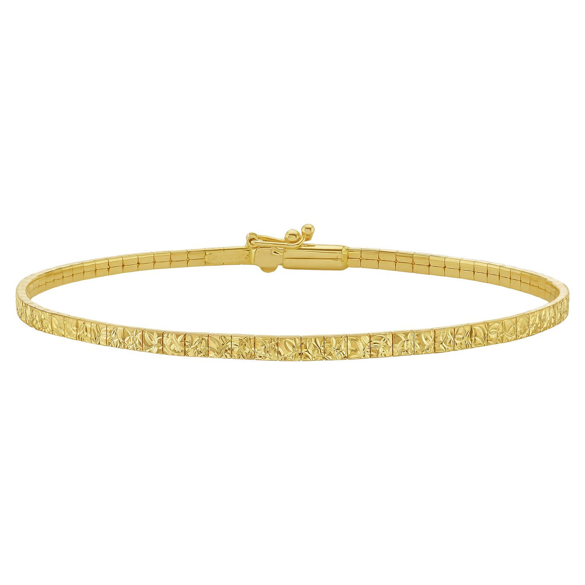 14K Yellow Gold Mini Glacier Bracelet (2.10 mm), view 2