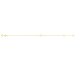 14K Yellow Gold Mini Initial O Bracelet, view 2