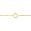 14K Yellow Gold Mini Initial O Bracelet, view 3