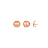 Classic Round Stud Earrings in 14k Rose Gold (7.00 mm)