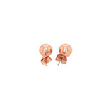 Classic Round Stud Earrings in 14K Rose Gold (7.00 mm), view 3
