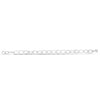 Sterling Silver Rhodium Plated Italian Oval Link Bracelet (8.70 mm)