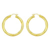 14K Yellow Gold Full Twist Large Hoops Earrings