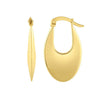 Creole Oval Hoop Earrings in 14K Yellow Gold