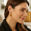 Creole Oval Hoop Earrings in 14K Yellow Gold