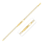14K Yellow Gold Pave Curb ID Bracelet (5.00 mm)
