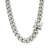 Sterling Silver Rhodium Plated Miami Cuban Chain (8.40 mm), view 3