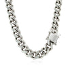 Sterling Silver Rhodium Plated Miami Cuban Chain (8.40 mm), view 4