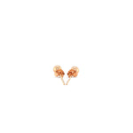 14K Rose Gold Ball Style Stud Earrings (4.00 mm), view 3