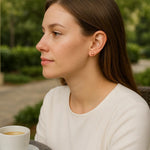14K Rose Gold Ball Style Stud Earrings (4.00 mm), view 5