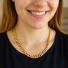 14k Yellow Gold Semi Solid Miami Cuban Chain (9.10 mm)
