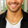 14k Yellow Gold Semi Solid Miami Cuban Chain (9.10 mm)