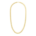 10K Yellow Gold Diamond Cut Square Link Necklace, view 2