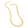 10K Yellow Gold Diamond Cut Square Link Necklace