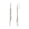 Sterling Silver Tassel Earrings with Polished Stars