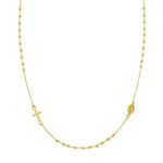 14K Yellow Gold Rosary Necklace, view 3