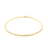 10k Yellow Gold Solid Diamond Cut Rope Bracelet (1.60 mm)