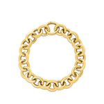 14K Yellow Gold Round Link Bracelet (11.60 mm), view 2