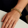 14K Yellow Gold Round Link Bracelet (11.60 mm), view 3