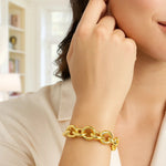 14K Yellow Gold Round Link Bracelet (11.60 mm), view 4