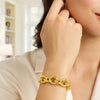 14K Yellow Gold Round Link Bracelet (11.60 mm), view 4