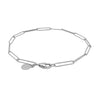 14K White Gold Wire Paperclip Bracelet (2.70 mm), view 3