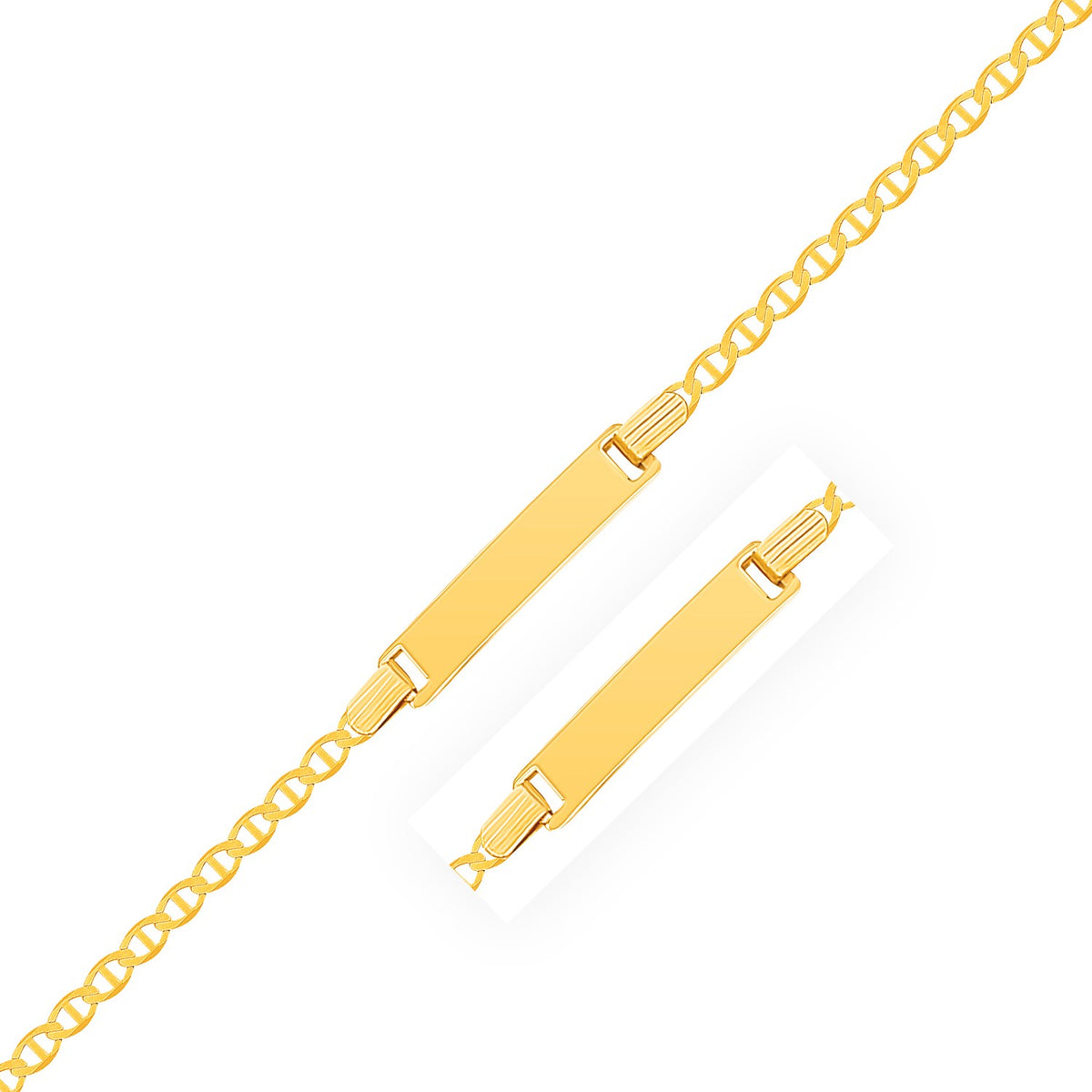 14K Yellow Gold Mariner Style Link Childrens ID Bracelet (2.10 mm)