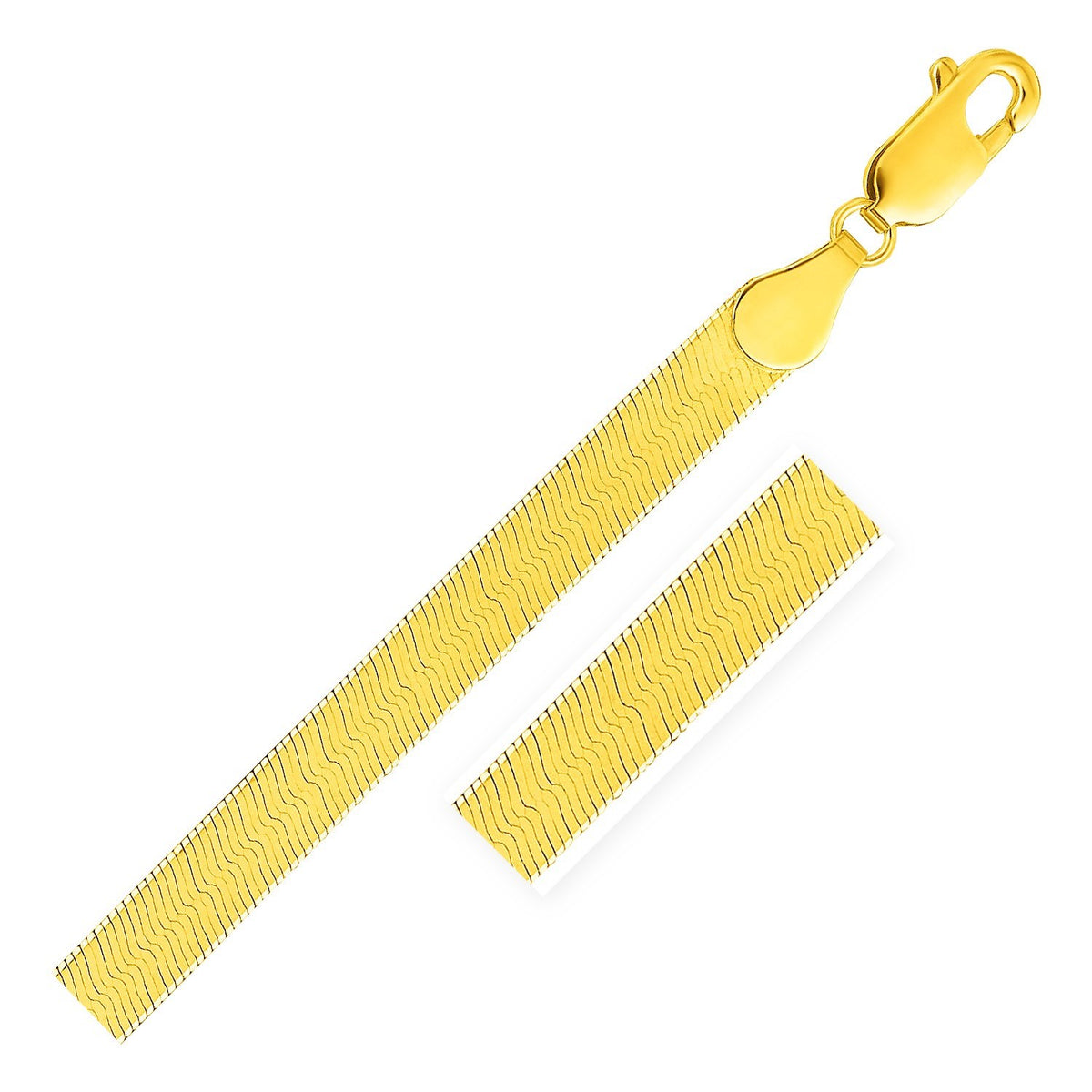 14K Yellow Gold Super Flex Herringbone Bracelet (6.00 mm)