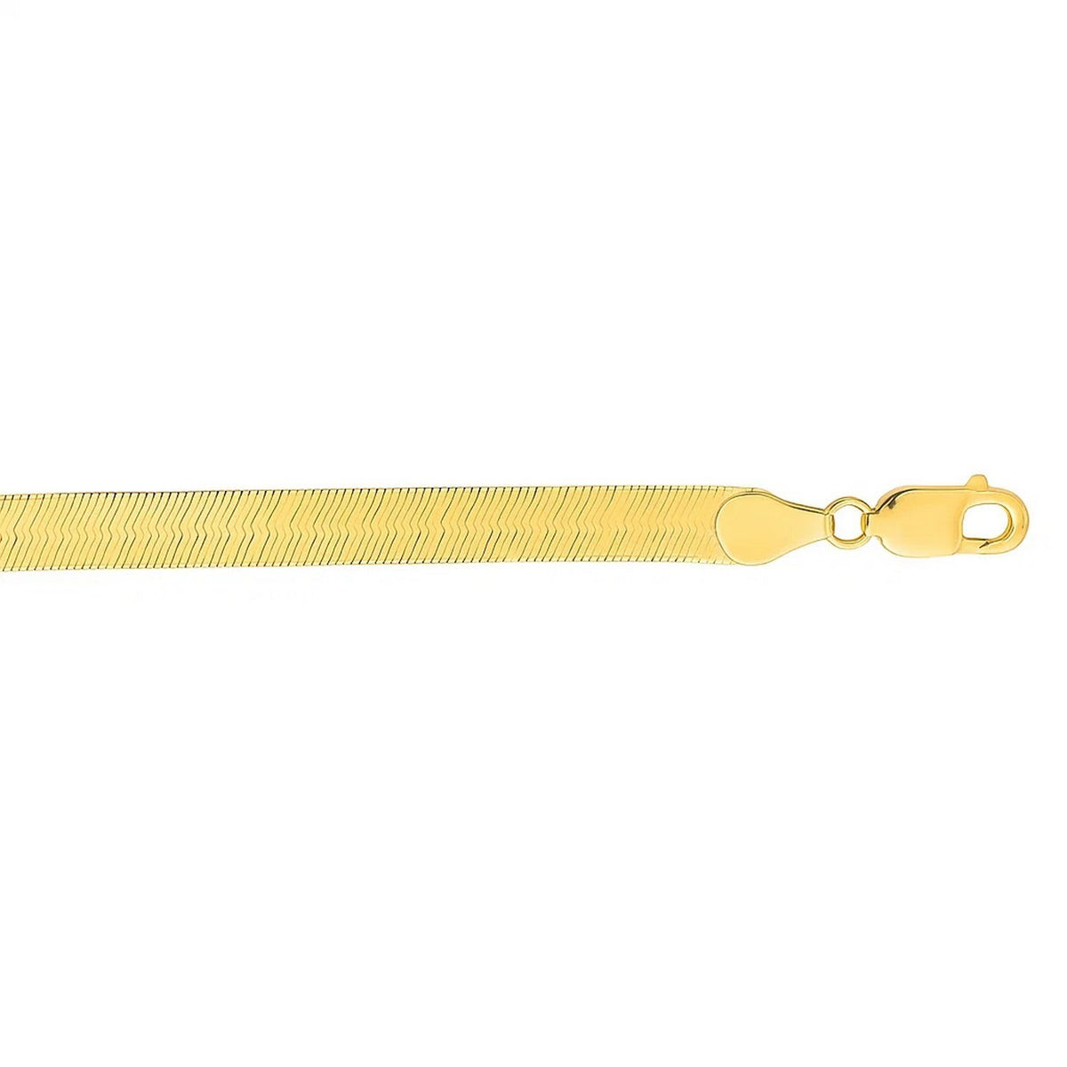 14K Yellow Gold Super Flex Herringbone Bracelet (6.00 mm), view 2