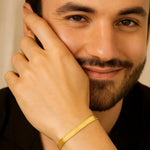 14K Yellow Gold Super Flex Herringbone Bracelet (6.00 mm), view 5