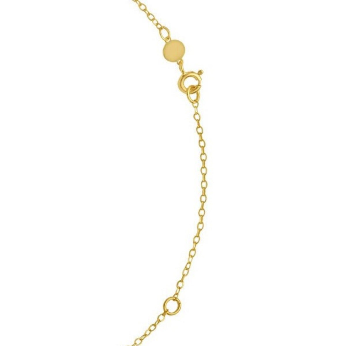 14K Yellow Gold Clover Necklace, view 3