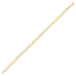 10K Yellow Gold Fancy Open Oval Link Bracelet