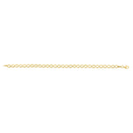 10K Yellow Gold Fancy Open Oval Link Bracelet, view 2