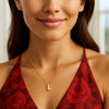 14K Yellow Gold Yours Truly Block Letter Initial L Necklace