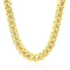 14k Yellow Gold Classic Miami Cuban Solid Chain (10.10 mm)