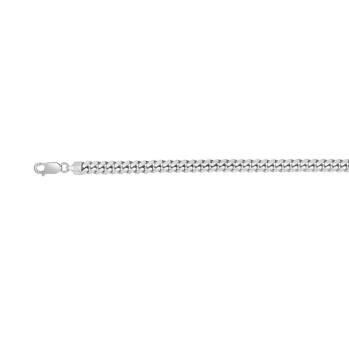Sterling Silver Rhodium Plated Miami Cuban Chain (6.30 mm), view 2