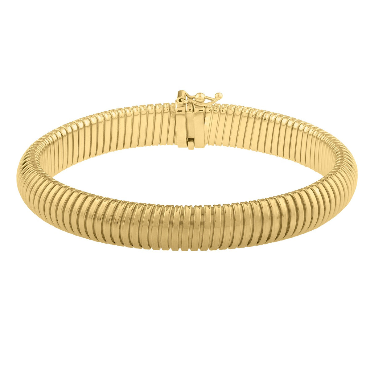 Tubogas Bracelet in 14K Yellow Gold (9.00 mm), view 2