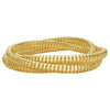 14K Yellow Gold Tubogas Triple Wrap Bangle, view 2