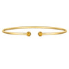 14K Yellow Gold Citrine Open Cuff Bangle (2.00 mm), view 2