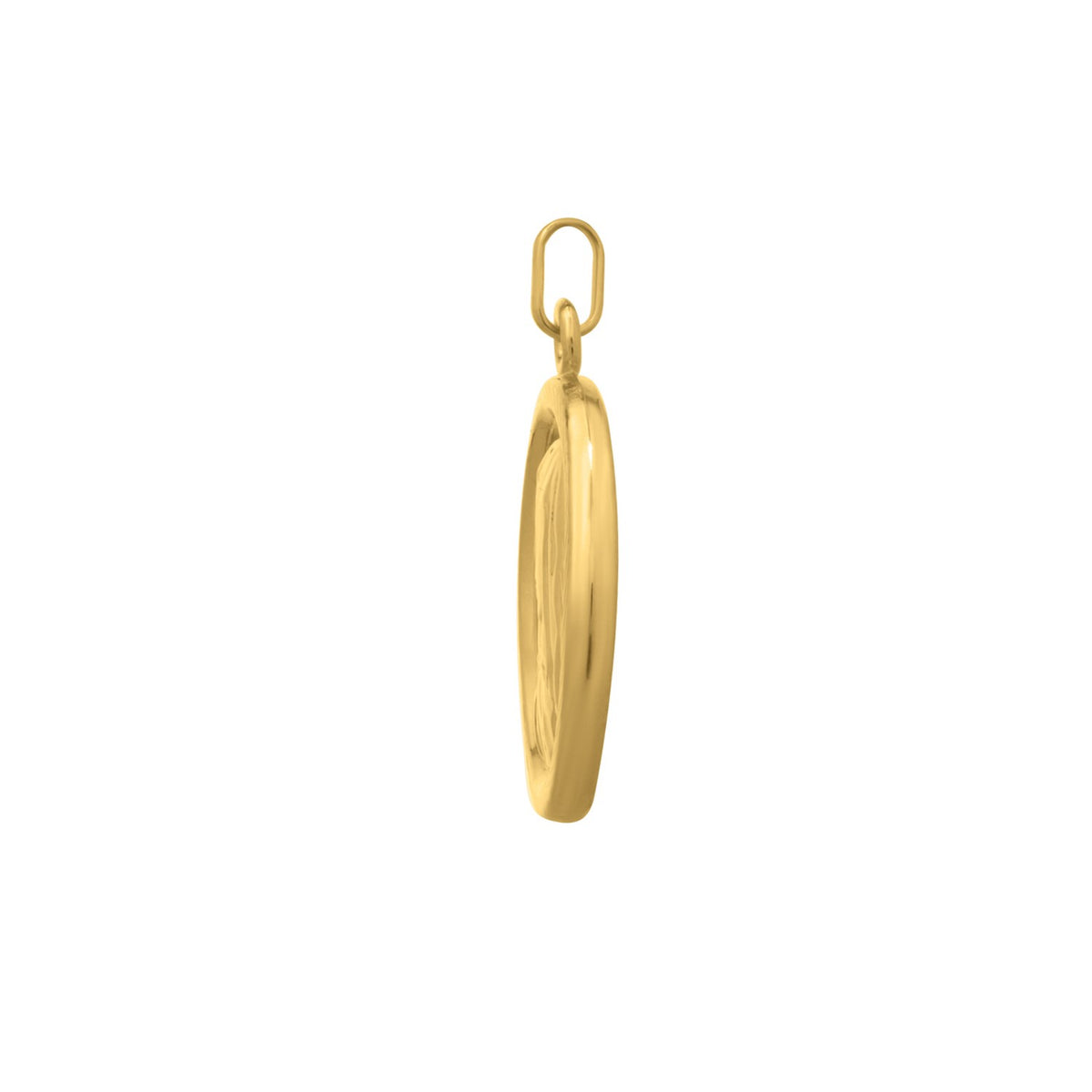 Religious Pendant with Virgin Mary Motif in 14K Yellow Gold, view 2