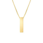 14K Yellow Gold Yours Truly Block Letter Initial I Necklace, view 2