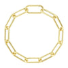 14K Yellow Gold Lite Round Wire Paperclip Bracelet (8.50 mm), view 2