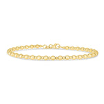 14K Yellow Gold Pallina Bead Bracelet (3.00 mm), view 3