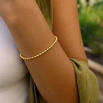 14K Yellow Gold Pallina Bead Bracelet (3.00 mm), view 4