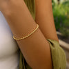 14K Yellow Gold Pallina Bead Bracelet (3.00 mm), view 4