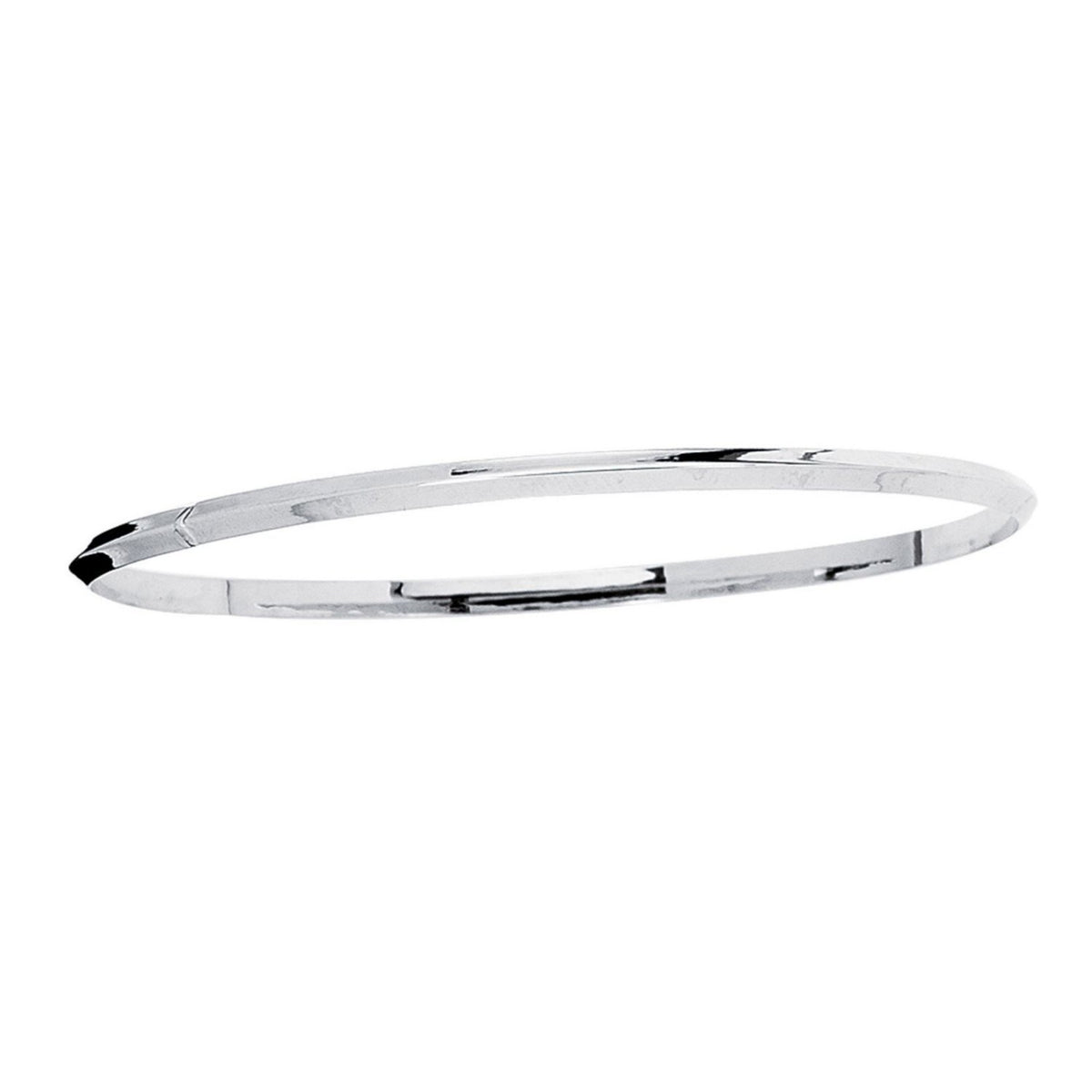 14K White Gold Knife Edge Bangle, view 3